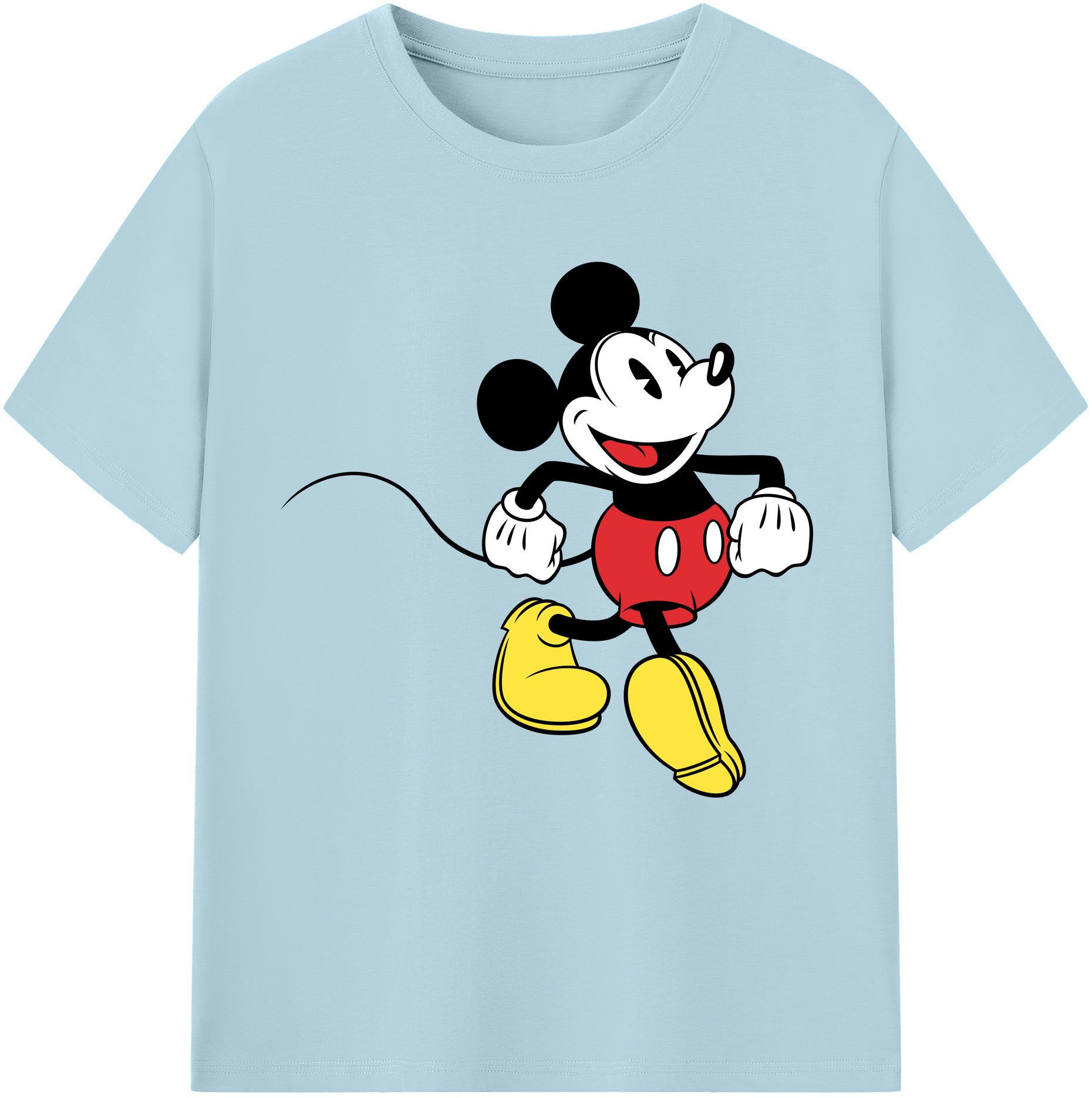 （画像用） ミッキーマウス Mickey Mouse 綿100％半袖Tシャツ（フロントプリント）